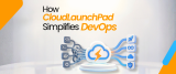 DevOps Automation Platform visual showing automated cloud deployment, CI/CD workflows, infrastructure management, and security integration.